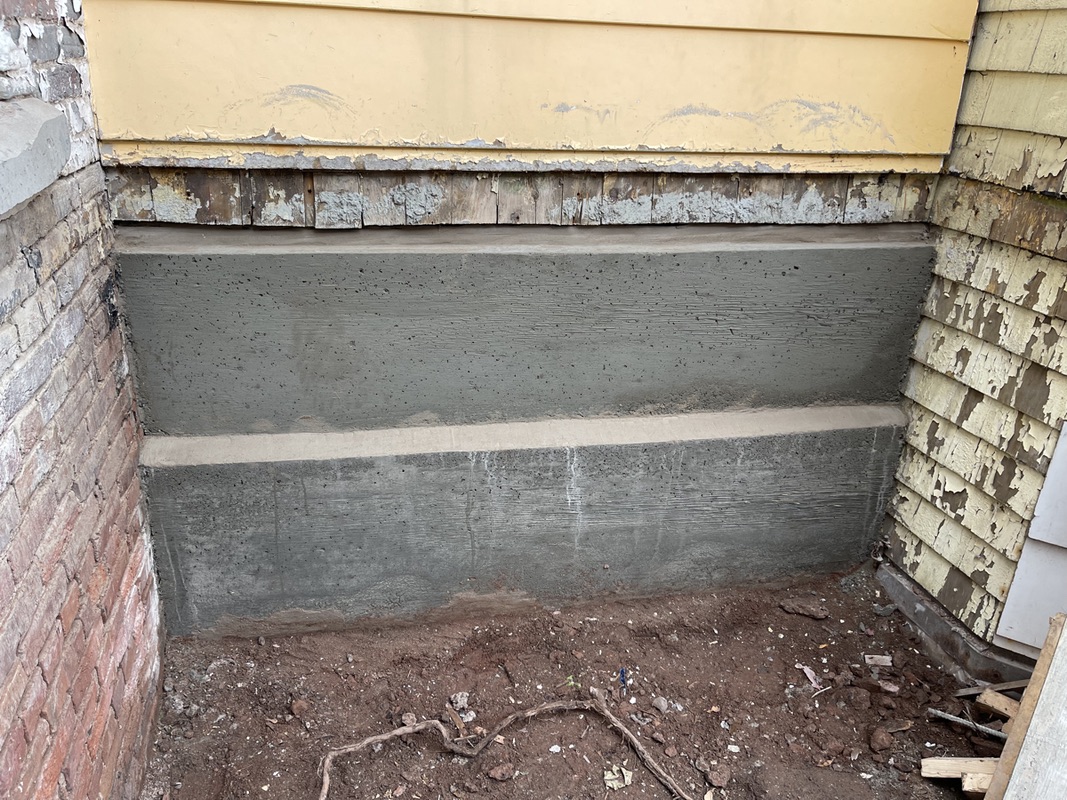 Concrete block foundation repair and masonry work in Prince Edward Island