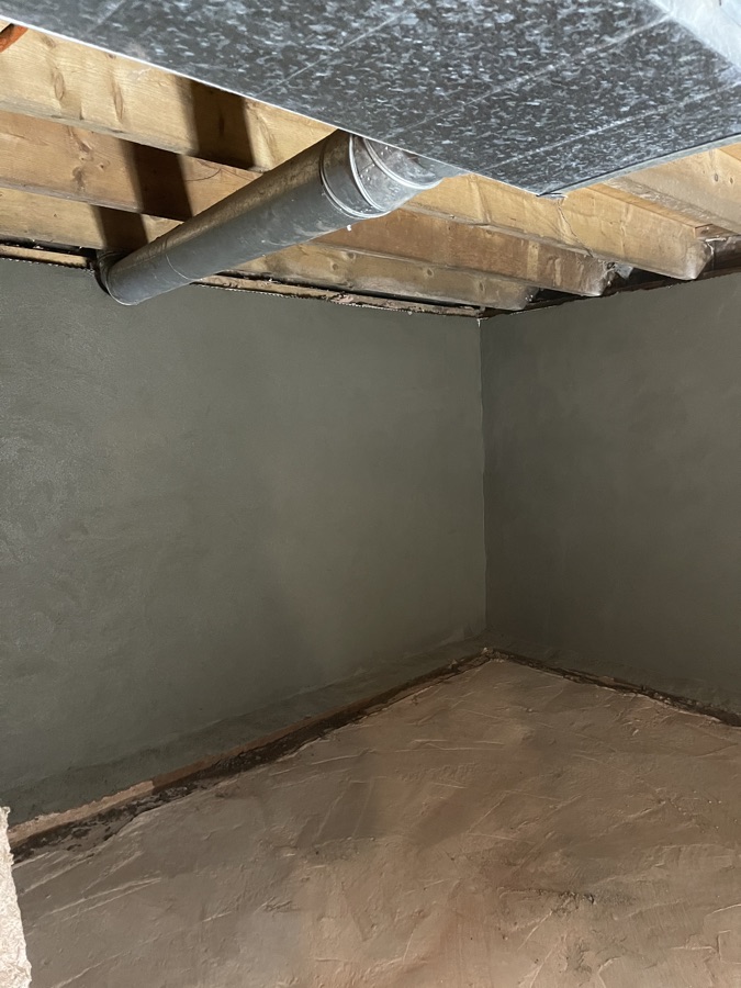 Stone and block foundation masonry repair project in PEI